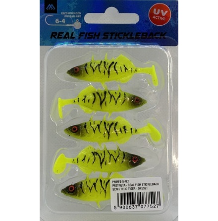 STICKLEBACK 5CM FLUO TIGER