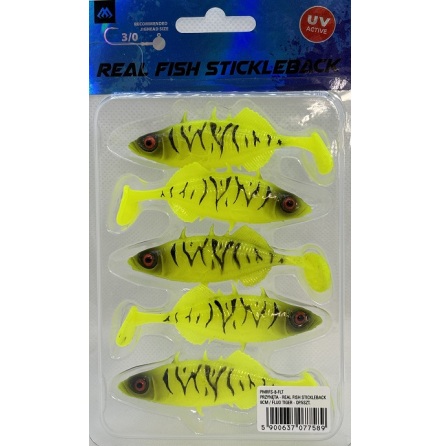 STICKLEBACK 8CM FLUO TIGER